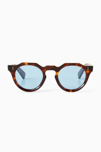 Monarch Round Sunglasses in Acetate