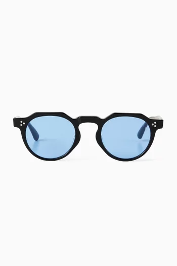 Monarch Round Sunglasses in Acetate