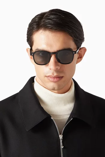 Tasca Round Sunglasses in Acetate