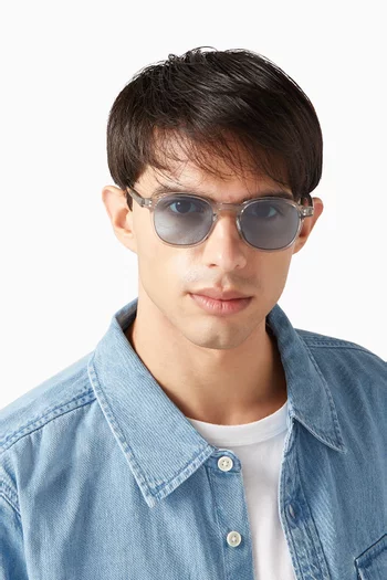 Tasca Round Sunglasses in Acetate