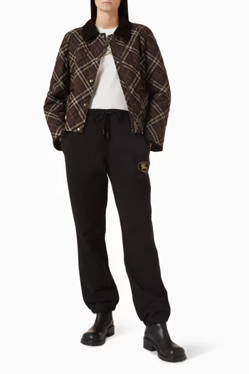 Check Quilted Jacket in Cotton