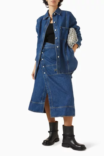 Oversized Shirt Jacket in Denim