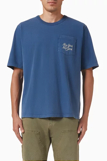 NY Script T-shirt in Cotton