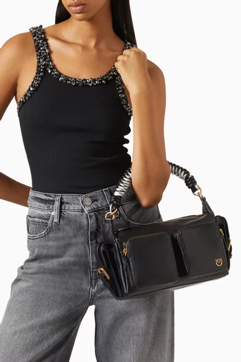 حقيبة كتف كارجو جلد