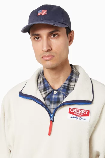 كاب مطرز بشعار العلم ميني ومقسم 6 أجزاء