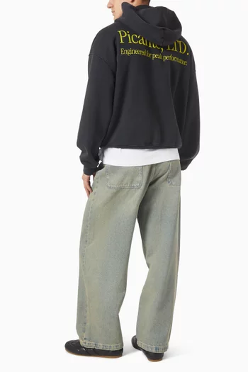 كنزة بغطاء رأس بطبعة فراشة قطن