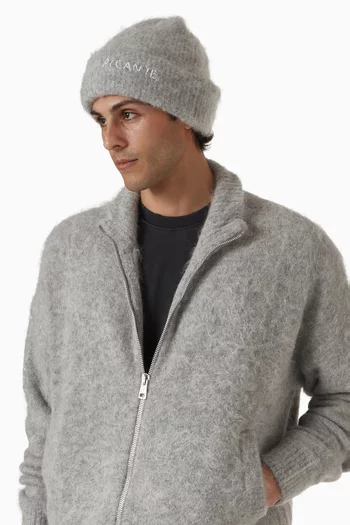 قبعة بيني منسوجة بمزيج ألبكة