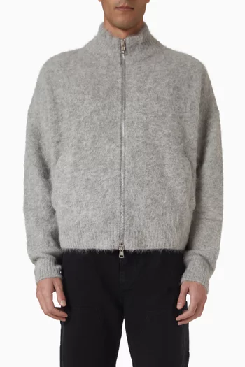 سترة بياقة عالية نسيج ألبكة