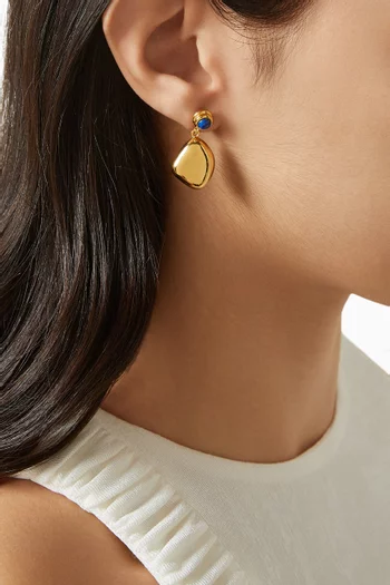 La Radieuse Lapis Lazuli Earrings in 18kt Gold Vermeil