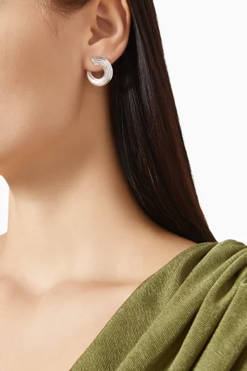 Mini Croissance Illimitée Earrings in Sterling Silver