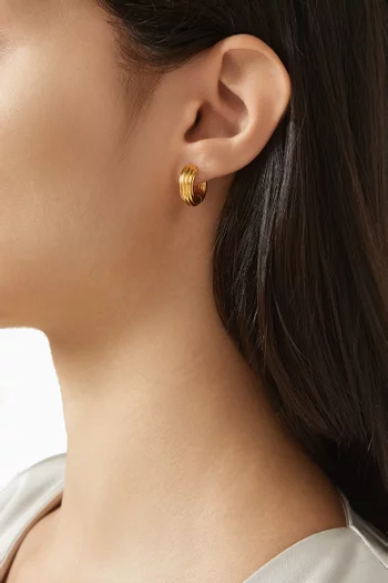 Non-Conformist Hoops in 18kt Gold Vermeil