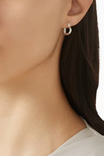 Petit Coeur Hoops in Sterling Silver