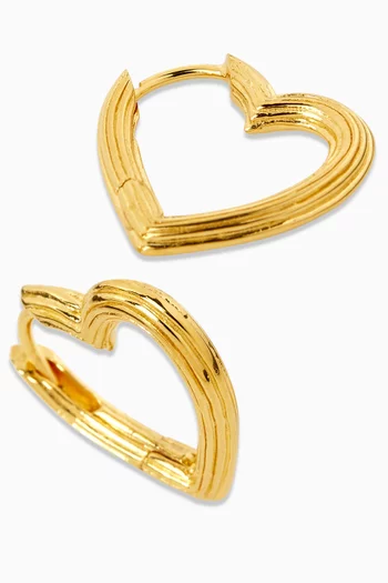 Petit Coeur Hoops in 18kt Gold Vermeil