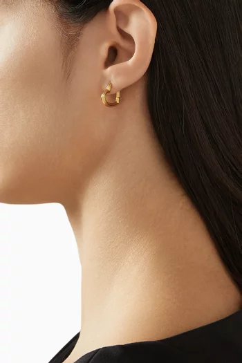 Petit Coeur Hoops in 18kt Gold Vermeil