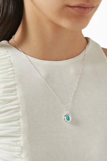 Albion Mews Turquoise Necklace in Sterling Silver
