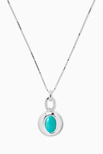 Albion Mews Turquoise Necklace in Sterling Silver