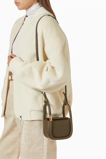 Wonton Surreal Tote Bag in Pebbled Calfskin Leather