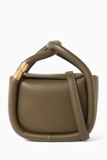 Wonton Surreal Tote Bag in Pebbled Calfskin Leather