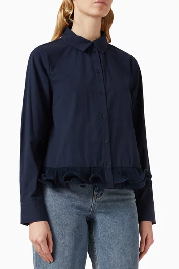 Yastravis Ruffle Shirt in Organic Cotton