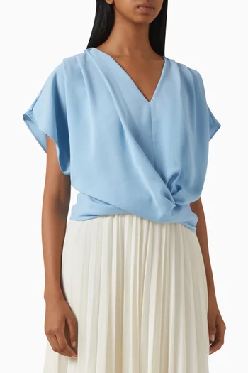 Cropped Belted Blouse