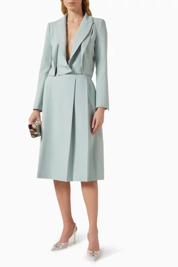 Lapel-collar Cropped Jacket