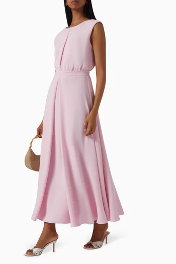Self-tie Belt Maxi Dress