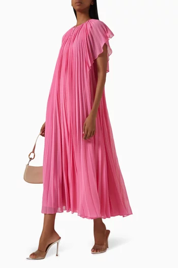 Pleated Midi Dress