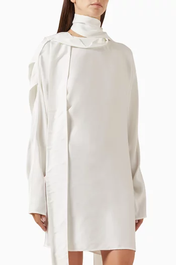 فستان قصير بنمط كيمونو فيسكوز وتويل