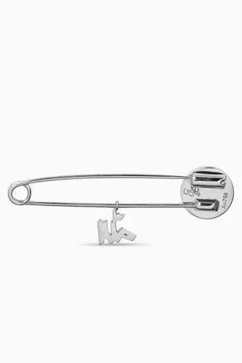 Tiny Bling Pin in 18kt White Gold