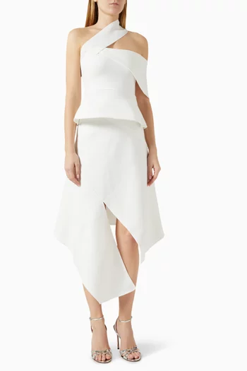 Sonya Asymmetric Top & Skirt Set