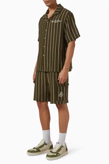 شورت جرينوود مخطط قطن كروشيه