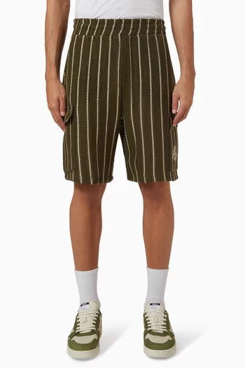 شورت جرينوود مخطط قطن كروشيه