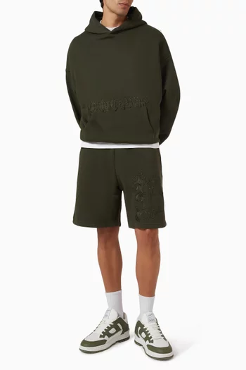 شورت بعبارة بنمط باروكية قطن جيرسيه