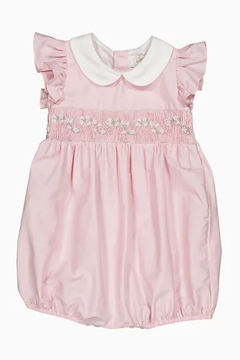 Julyne Smocked Romper in Cotton
