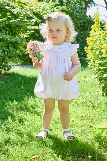 Charlotte Romper in Pique Cotton