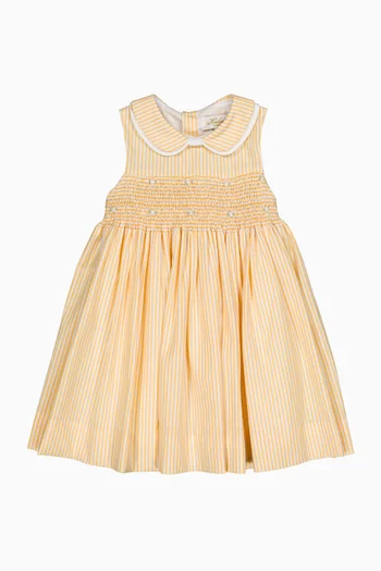 Maud Smocked Dress in Cotton