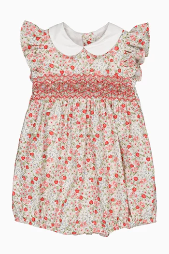 Julyne Smocked Romper in Cotton