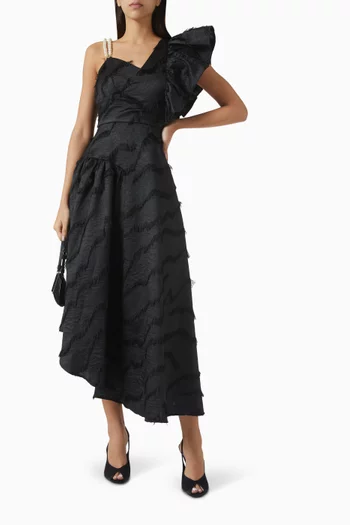 Asymmetric Frill Dress