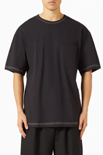 تي شيرت بقصة مربعة قطن