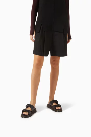 Josef Slide Sandals in Analine Leather