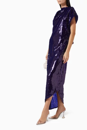 فستان سينارا مطرز بترتر