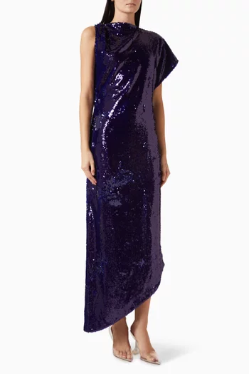 فستان سينارا مطرز بترتر