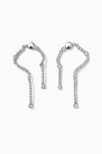 Eclat Drop Earrings in Silver-tone Brass