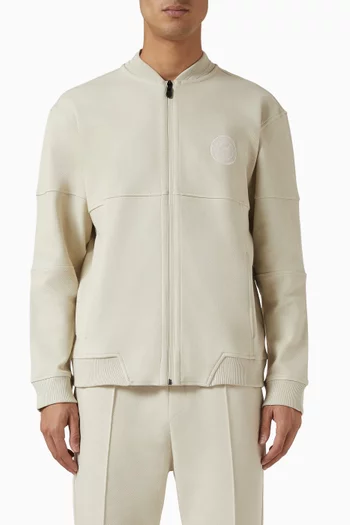 سويت شيرت بشعار الماركة مزيج قطن