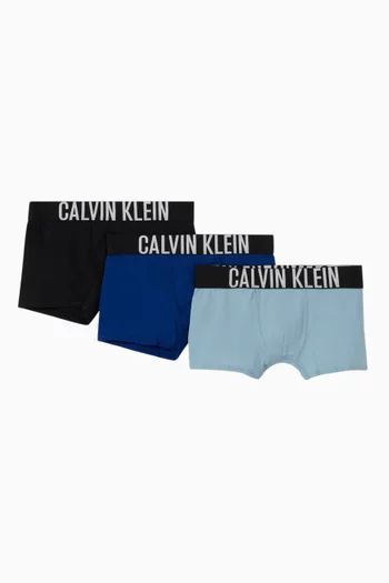 Logo Trunks in Cotton Stretch, Set of 3