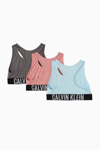 Logo Bralette in Cotton Stretch, Set of 3
