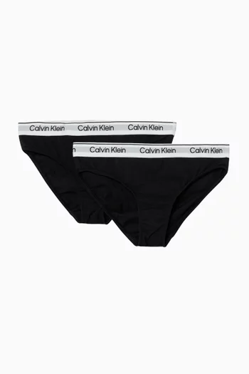 Logo Bikini Briefs in Icon Cotton Stretch, Set of 2