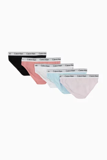 Logo Bikini Briefs in Icon Cotton Stretch, Set of 5