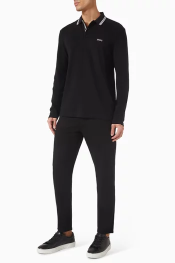 تي شيرت بولو بشعار مغاير قطن بيكيه