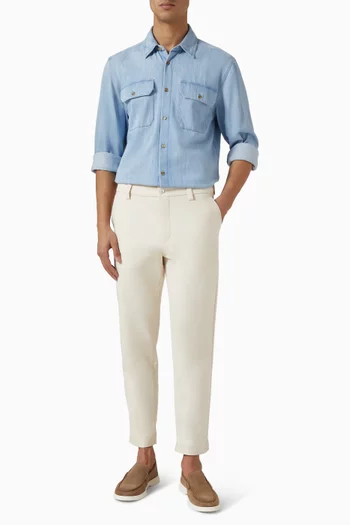 Modern-fit Pants in Cotton-blend Twill